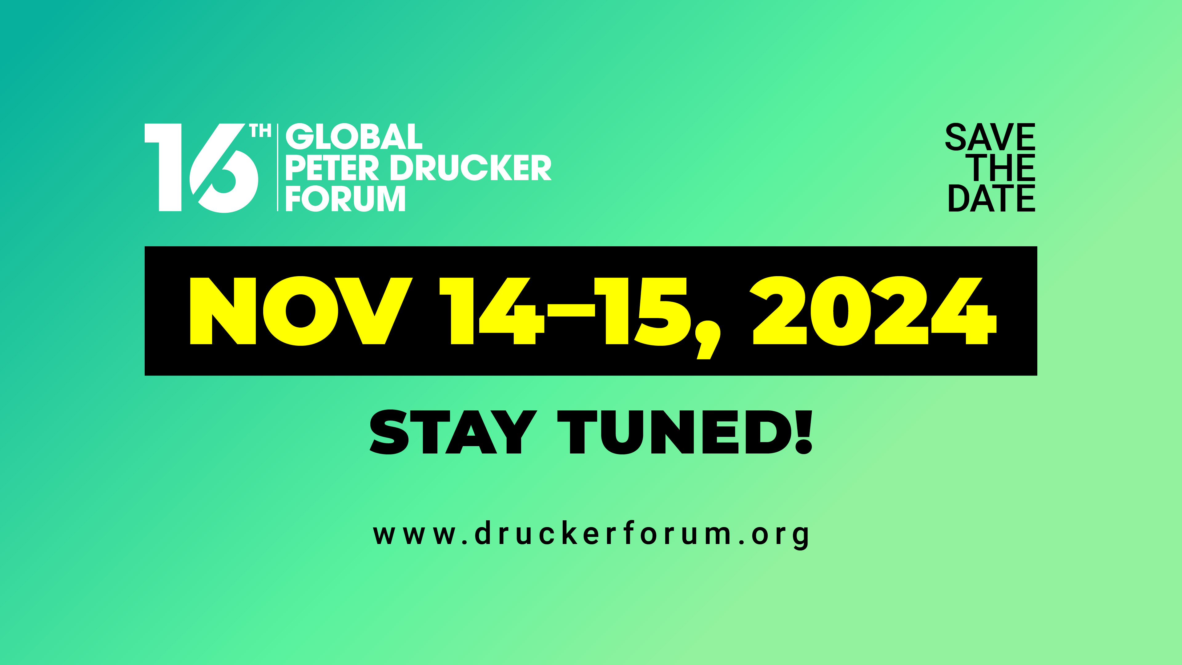 13th Global Peter Drucker Forum